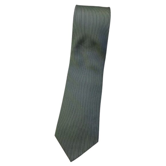 HERMÈS Men's  Silk Necktie LUXURY Tie Changing Green W:3.7" EUC - Picture 1 of 4